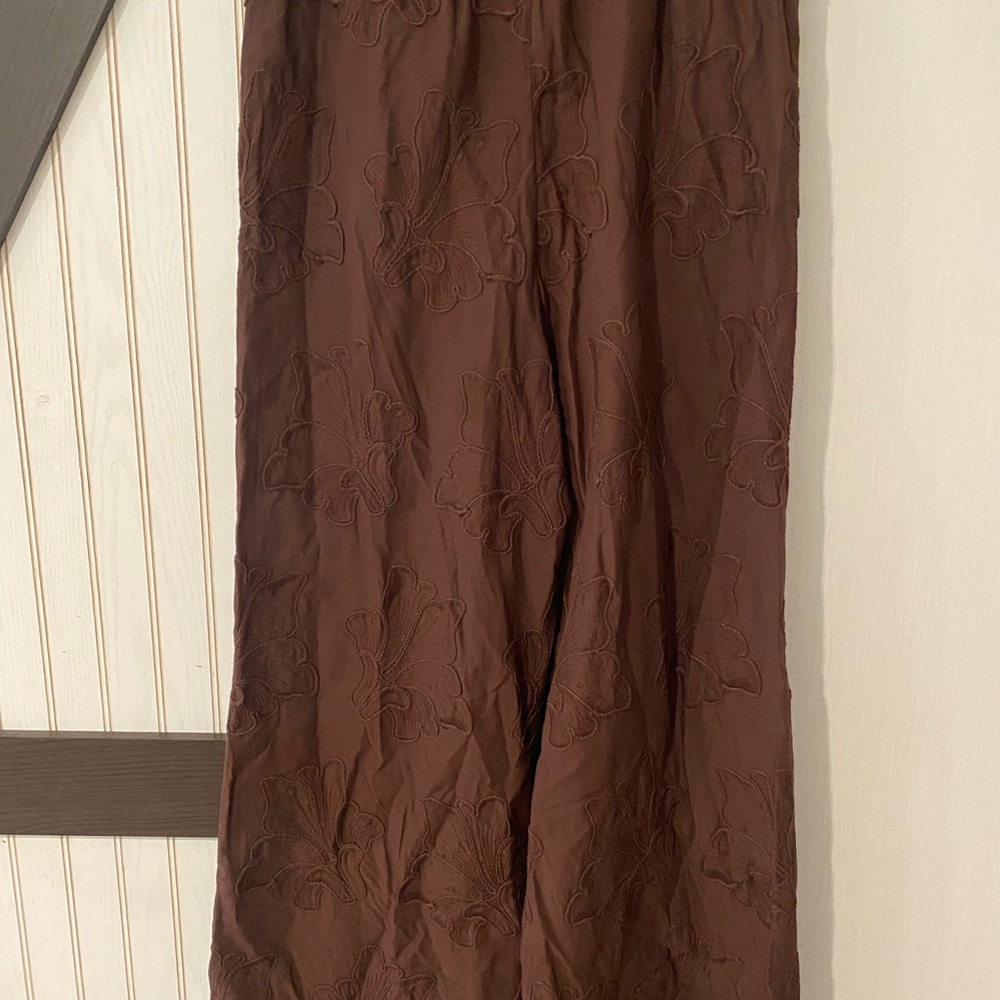 Women’s Brown Embroidered Lounge Pants - Picture 5 of 7